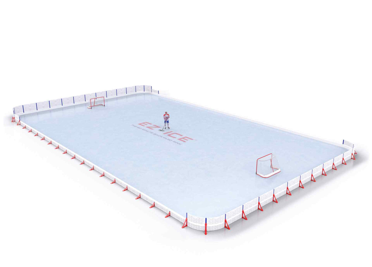 EZ ICE PRO Home Arena System ™ – New Rink: [PRO // 60ft * 100ft // Arena-Classic-Double // Round Corners // No Bumpers] - 060100ACDRXX