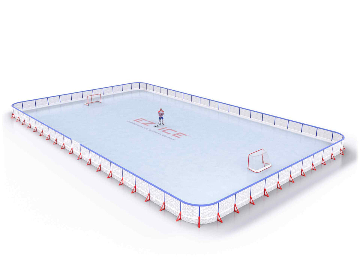 EZ ICE PRO Home Arena System ™ – Upgrade from [PRO // 30ft * 60ft // Classic-Classic-Classic // Round Corners // With Bumpers] to [PRO // 60ft * 100ft // Arena-Arena-Arena // Round Corners // With Bumpers] - WUP000039800