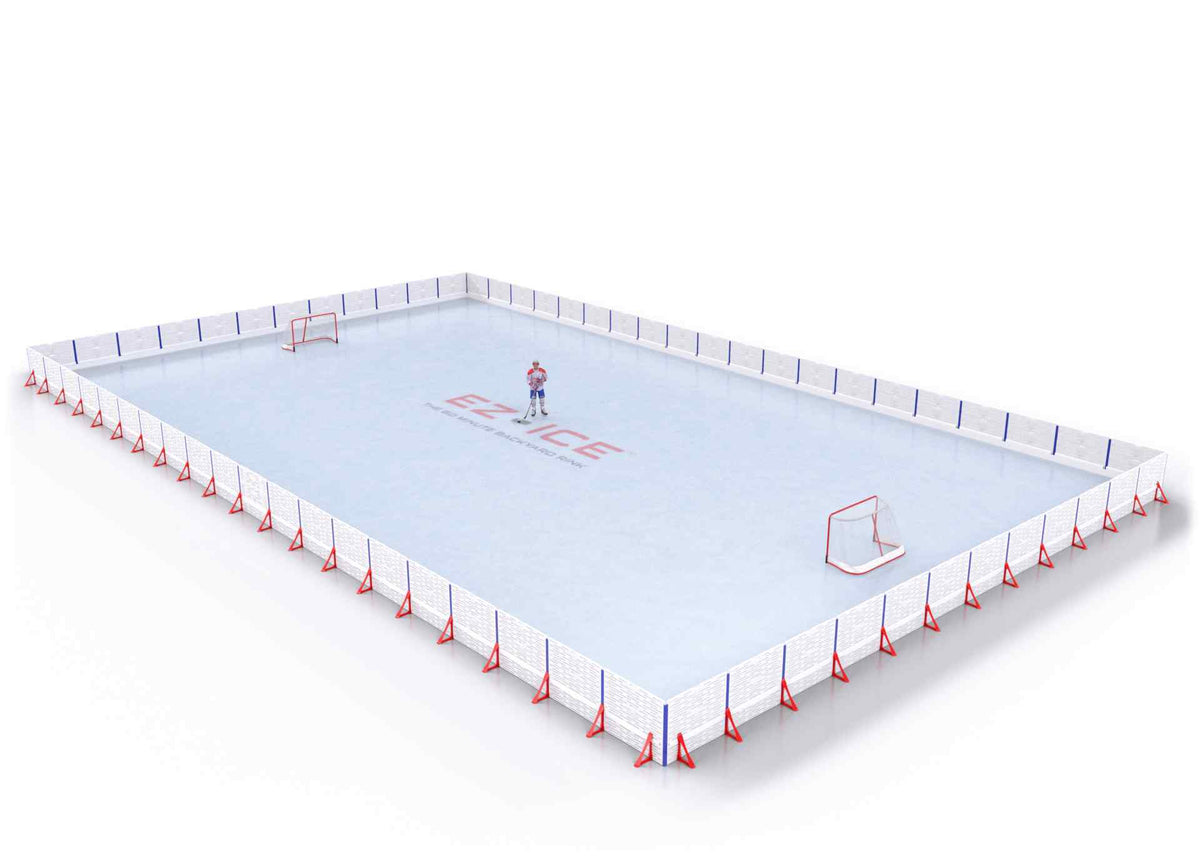 EZ ICE PRO Home Arena System ™ – New Synthetic Ice / Street Hockey Rink: [PRO // 70ft * 120ft // Arena-Arena-Arena // Square Corners // No Bumpers] - 070120AAASXS