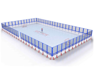 EZ ICE PRO Home Arena System ™ – New Synthetic Ice / Street Hockey Rink: [PRO // 60ft * 100ft // Net-Net-Net // Square Corners // No Bumpers] - 060100NNNSXS