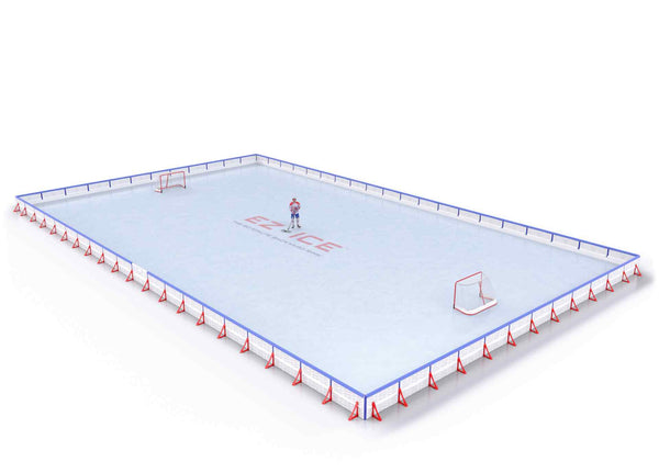 EZ ICE PRO Home Arena System ™ – New Rink: [PRO // 60ft * 100ft // Double-Double-Double // Square Corners // With Bumpers] - 060100DDDSBX