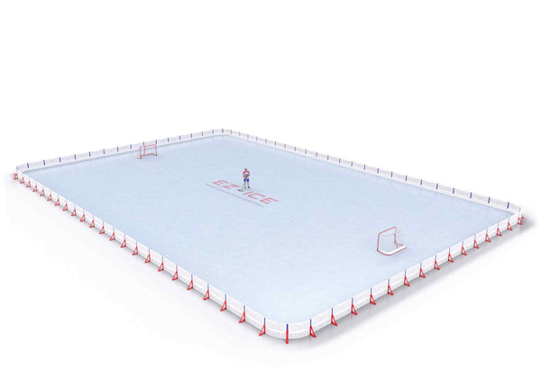 EZ ICE PRO Home Arena System ™ – New Synthetic Ice / Street Hockey Rink: [PRO // 80ft * 120ft // Double-Double-Double // Round Corners // No Bumpers] - 080120DDDRXS