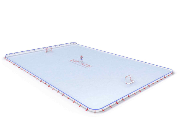 EZ ICE PRO Home Arena System ™ – New Rink: [PRO // 80ft * 120ft // Double-Classic-Classic // Round Corners // With Bumpers] - 080120DCCRBX