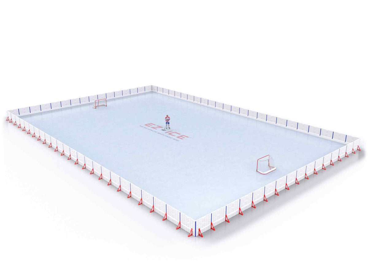 EZ ICE PRO Home Arena System ™ – New Synthetic Ice / Street Hockey Rink: [PRO // 75ft * 190ft // Arena-Arena-Arena // Square Corners // No Bumpers] - 075190AAASXS