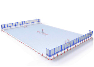 EZ ICE PRO Home Arena System ™ – New Synthetic Ice / Street Hockey Rink: [PRO // 80ft * 120ft // Net-Classic-Net // Square Corners // No Bumpers] - 080120NCNSXS