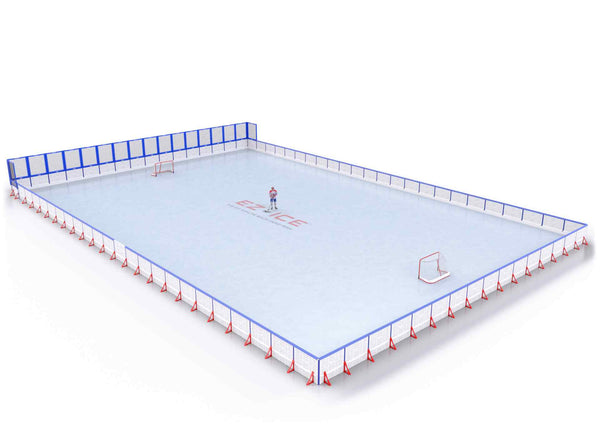EZ ICE PRO Home Arena System ™ – Upgrade from [ORG // 20ft * 100ft // Arena-Arena-Arena // Square Corners // With Bumpers] to [ORG // 80ft * 120ft // Net-Arena-Arena // Square Corners // With Bumpers] - WUP000037247
