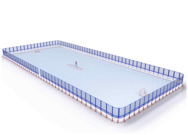 EZ ICE PRO Home Arena System ™ – New Synthetic Ice / Street Hockey Rink: [PRO // 85ft * 200ft // Net-Net-Net // Round Corners // No Bumpers] - 085200NNNRXS