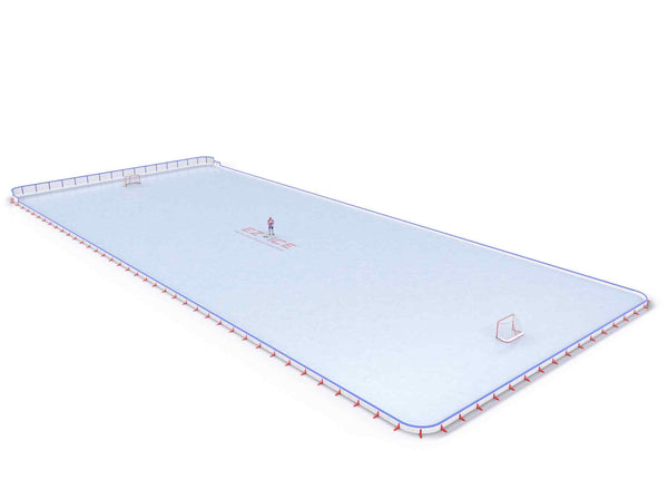 EZ ICE PRO Home Arena System ™ – New Synthetic Ice / Street Hockey Rink: [PRO // 85ft * 200ft // Arena-Classic-Classic // Round Corners // With Bumpers] - 085200ACCRBS