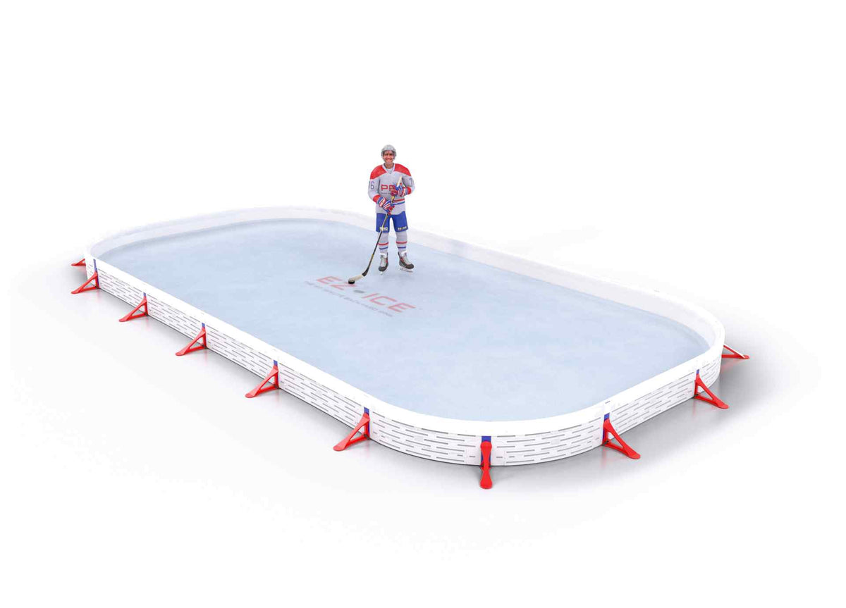 EZ ICE PRO Home Arena System ™ – New Rink: [PRO // 15ft * 35ft // Classic-Classic-Classic // Round Corners // No Bumpers] - 015035CCCRXX