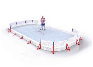 EZ ICE PRO Home Arena System ™ – Upgrade from [ORG // 10ft * 30ft // Classic-Classic-Classic // Round Corners // No Bumpers] to [ORG // 10ft * 30ft // Double-Classic-Double // Round Corners // No Bumpers] - WUP000017123