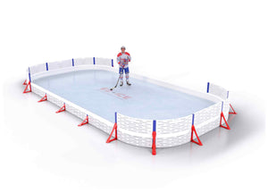 EZ ICE PRO Home Arena System ™ – New Rink: [PRO // 10ft * 20ft // Double-Classic-Double // Round Corners // No Bumpers] - 010020DCDRXX