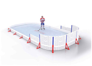 EZ ICE PRO Home Arena System ™ – Upgrade from [ORG // 15ft * 25ft // Classic-Classic-Classic // Square Corners // No Bumpers] to [ORG // 15ft * 30ft // Classic-Classic-Arena // Round Corners // No Bumpers] - WUP000003627