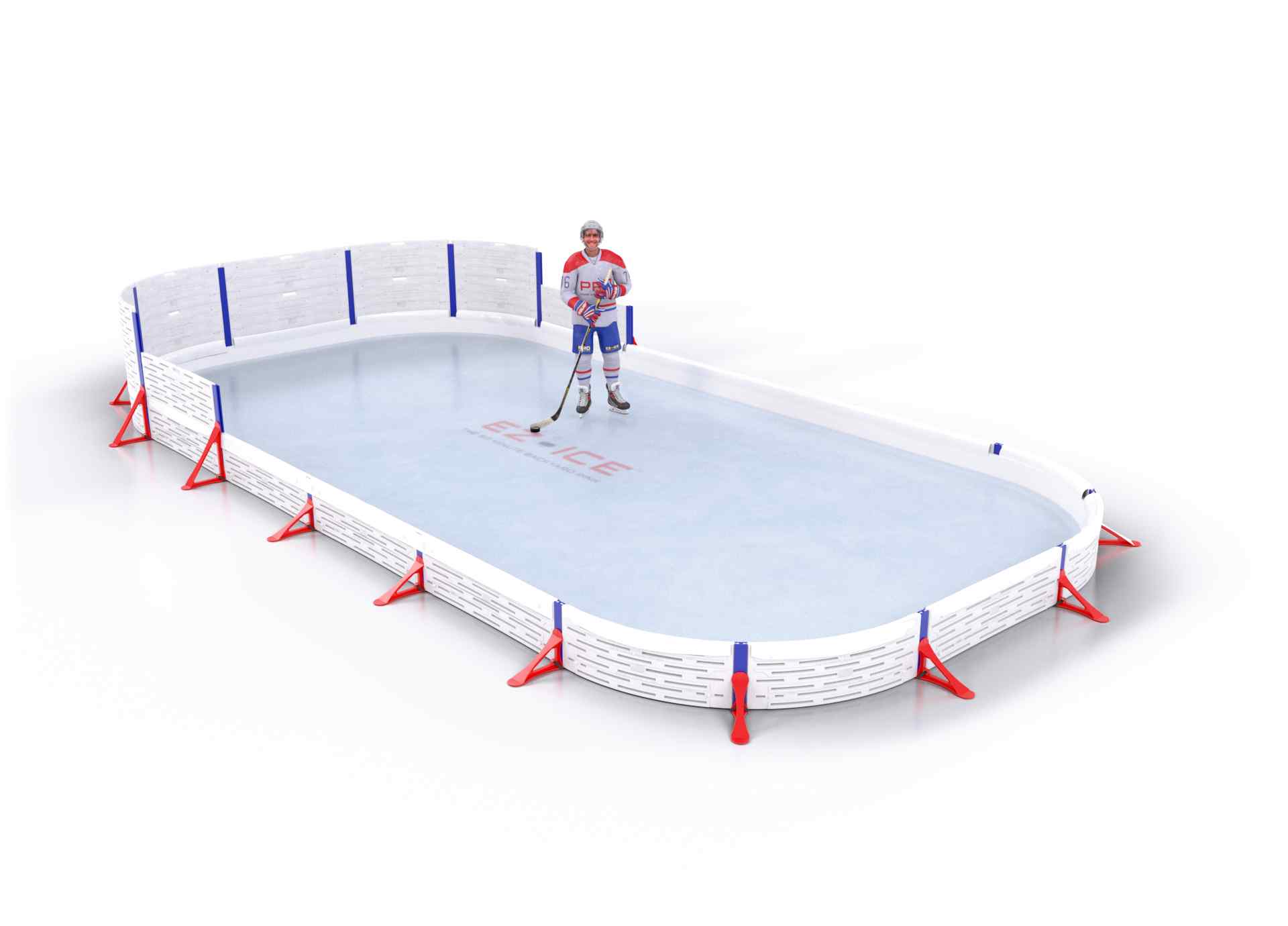 EZ ICE PRO Home Arena System ™ – New Rink: [PRO // 10ft * 20ft // Arena-Classic-Classic // Round Corners // No Bumpers] - 010020ACCRXX