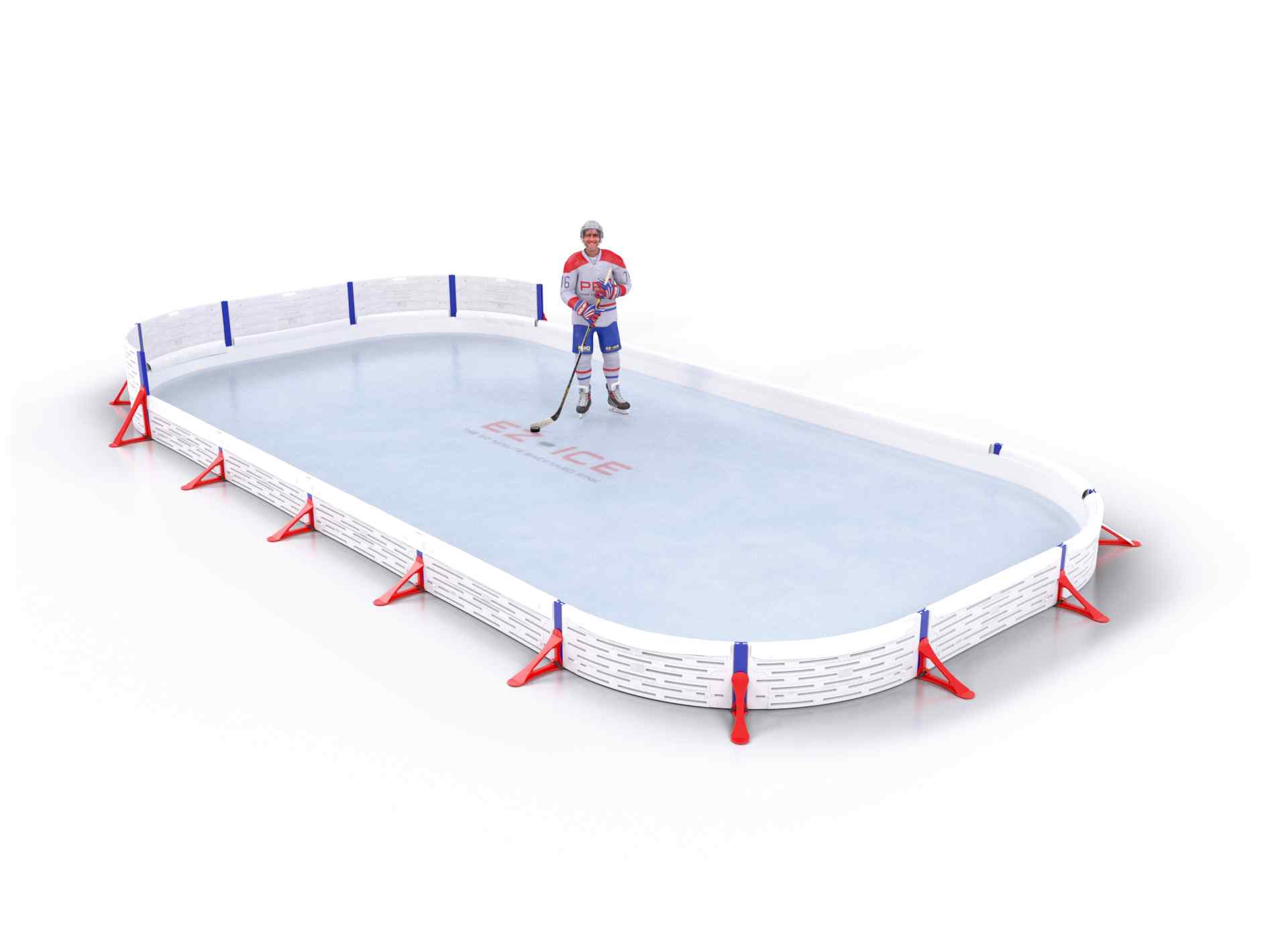 EZ ICE PRO Home Arena System ™ – Upgrade from [ORG // 15ft * 35ft // Classic-Classic-Classic // Round Corners // No Bumpers] to [ORG // 15ft * 35ft // Double-Classic-Classic // Round Corners // No Bumpers] - WUP000036849