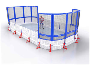 EZ ICE PRO Home Arena System ™ – New Rink: [PRO // 15ft * 30ft // Net-Arena-Net // Round Corners // No Bumpers] - 015030NANRXX