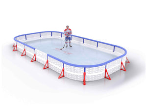 EZ ICE PRO Home Arena System ™ – New Rink: [PRO // 15ft * 20ft // Double-Double-Double // Round Corners // With Bumpers] - 015020DDDRBX