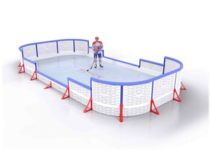 EZ ICE PRO Home Arena System ™ – New Rink: [PRO // 15ft * 30ft // Arena-Classic-Arena // Round Corners // With Bumpers] - 015030ACARBX