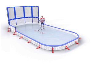EZ ICE PRO Home Arena System ™ – New Rink: [PRO // 15ft * 20ft // Net-Classic-Classic // Round Corners // With Bumpers] - 015020NCCRBX