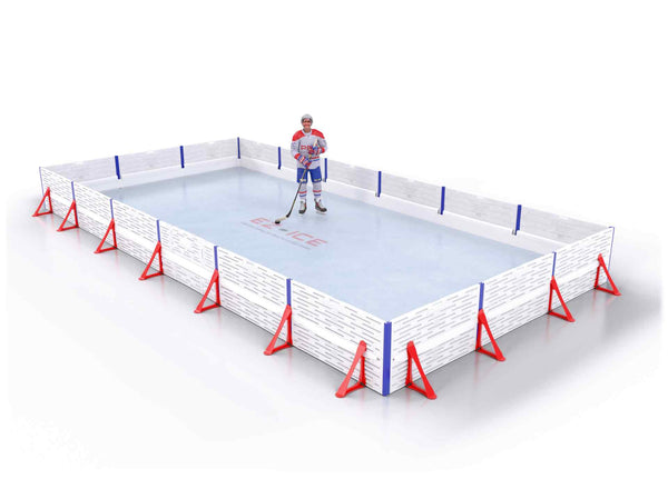 EZ ICE PRO Home Arena System ™ – New Rink: [PRO // 15ft * 30ft // Double-Double-Double // Square Corners // No Bumpers] - 015030DDDSXX