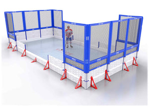 EZ ICE PRO Home Arena System ™ – New Rink: [PRO // 15ft * 30ft // Net-Classic-Net // Square Corners // No Bumpers] - 015030NCNSXX