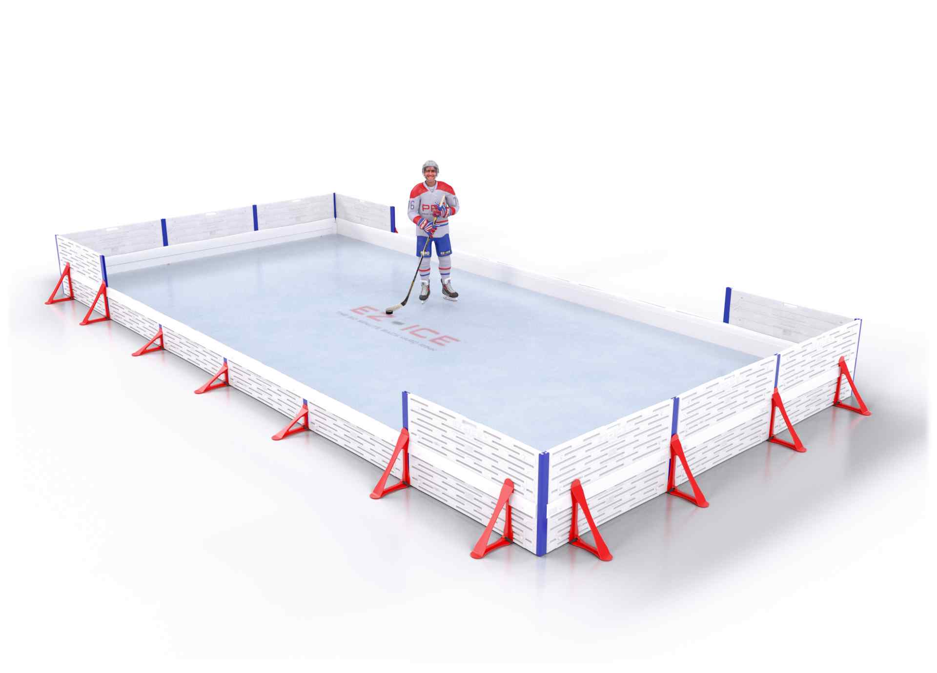 EZ ICE PRO Home Arena System ™ – Upgrade from [ORG // 15ft * 30ft // Classic-Classic-Classic // Square Corners // No Bumpers] to [ORG // 15ft * 30ft // Double-Classic-Double // Square Corners // No Bumpers] - WUP000013829