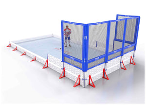 EZ ICE PRO Home Arena System ™ – New Rink: [PRO // 15ft * 30ft // Classic-Classic-Net // Square Corners // No Bumpers] - 015030CCNSXX