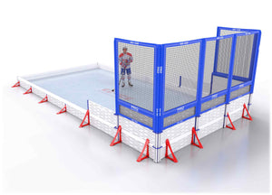EZ ICE PRO Home Arena System ™ – Upgrade from [ORG // 10ft * 30ft // Classic-Classic-Classic // Square Corners // No Bumpers] to [ORG // 10ft * 30ft // Classic-Classic-Net // Square Corners // No Bumpers] - WUP000016963