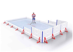 EZ ICE PRO Home Arena System ™ – New Rink: [PRO // 15ft * 30ft // Classic-Classic-Arena // Square Corners // No Bumpers] - 015030CCASXX