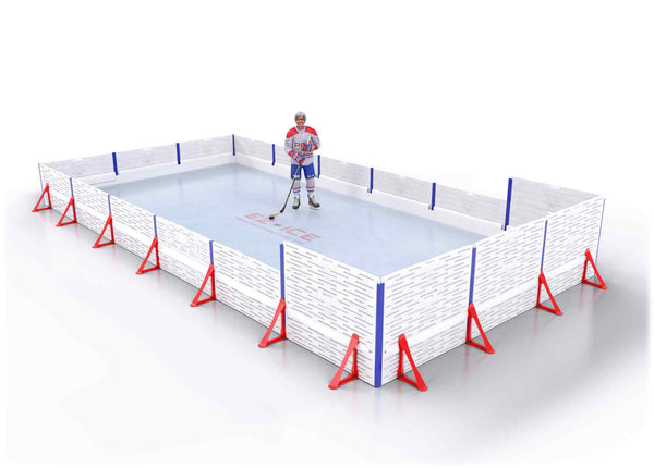 EZ ICE PRO Home Arena System ™ – New Rink: [PRO // 15ft * 30ft // Double-Double-Arena // Square Corners // No Bumpers] - 015030DDASXX