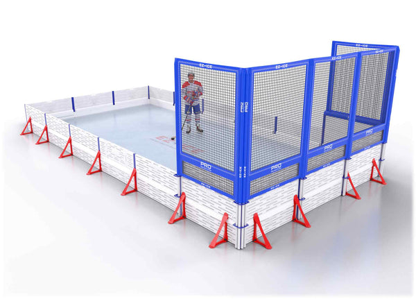 EZ ICE PRO Home Arena System ™ – New Rink: [PRO // 10ft * 20ft // Double-Double-Net // Square Corners // No Bumpers] - 010020DDNSXX