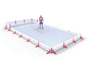 EZ ICE PRO Home Arena System ™ – New Rink: [PRO // 15ft * 30ft // Double-Classic-Classic // Square Corners // No Bumpers] - 015030DCCSXX