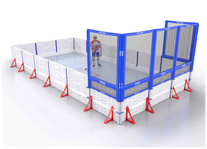 EZ ICE PRO Home Arena System ™ – New Rink: [PRO // 15ft * 30ft // Arena-Arena-Net // Square Corners // No Bumpers] - 015030AANSXX