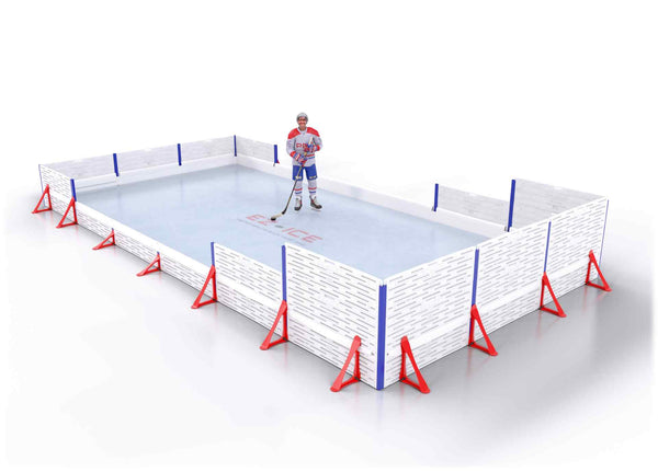 EZ ICE PRO Home Arena System ™ – New Rink: [PRO // 10ft * 20ft // Double-Classic-Arena // Square Corners // No Bumpers] - 010020DCASXX