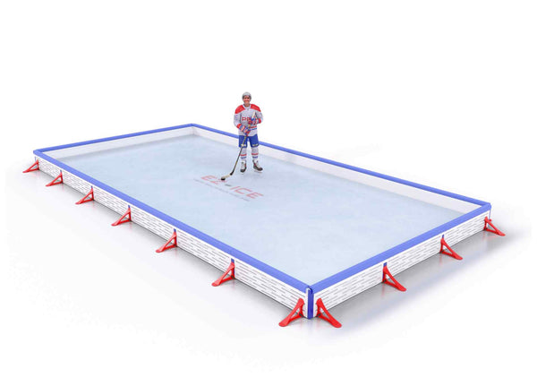 EZ ICE PRO Home Arena System ™ – New Rink: [PRO // 10ft * 25ft // Classic-Classic-Classic // Square Corners // With Bumpers] - 010025CCCSBX