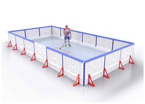 EZ ICE PRO Home Arena System ™ – New Rink: [PRO // 10ft * 20ft // Arena-Arena-Arena // Square Corners // With Bumpers] - 010020AAASBX