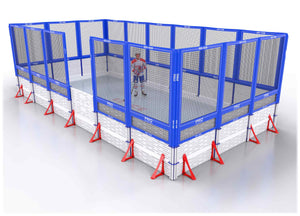 EZ ICE PRO Home Arena System ™ – New Rink: [PRO // 10ft * 20ft // Net-Net-Net // Square Corners // With Bumpers] - 010020NNNSBX