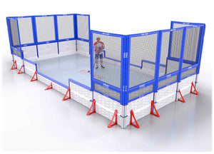 EZ ICE PRO Home Arena System ™ – New Rink: [PRO // 15ft * 30ft // Net-Classic-Net // Square Corners // With Bumpers] - 015030NCNSBX