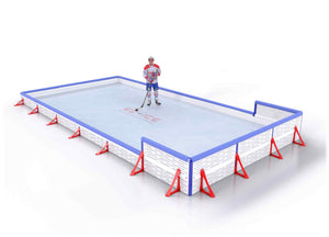 EZ ICE PRO Home Arena System ™ – New Rink: [PRO // 10ft * 10ft // Classic-Classic-Double // Square Corners // With Bumpers] - 010010CCDSBX
