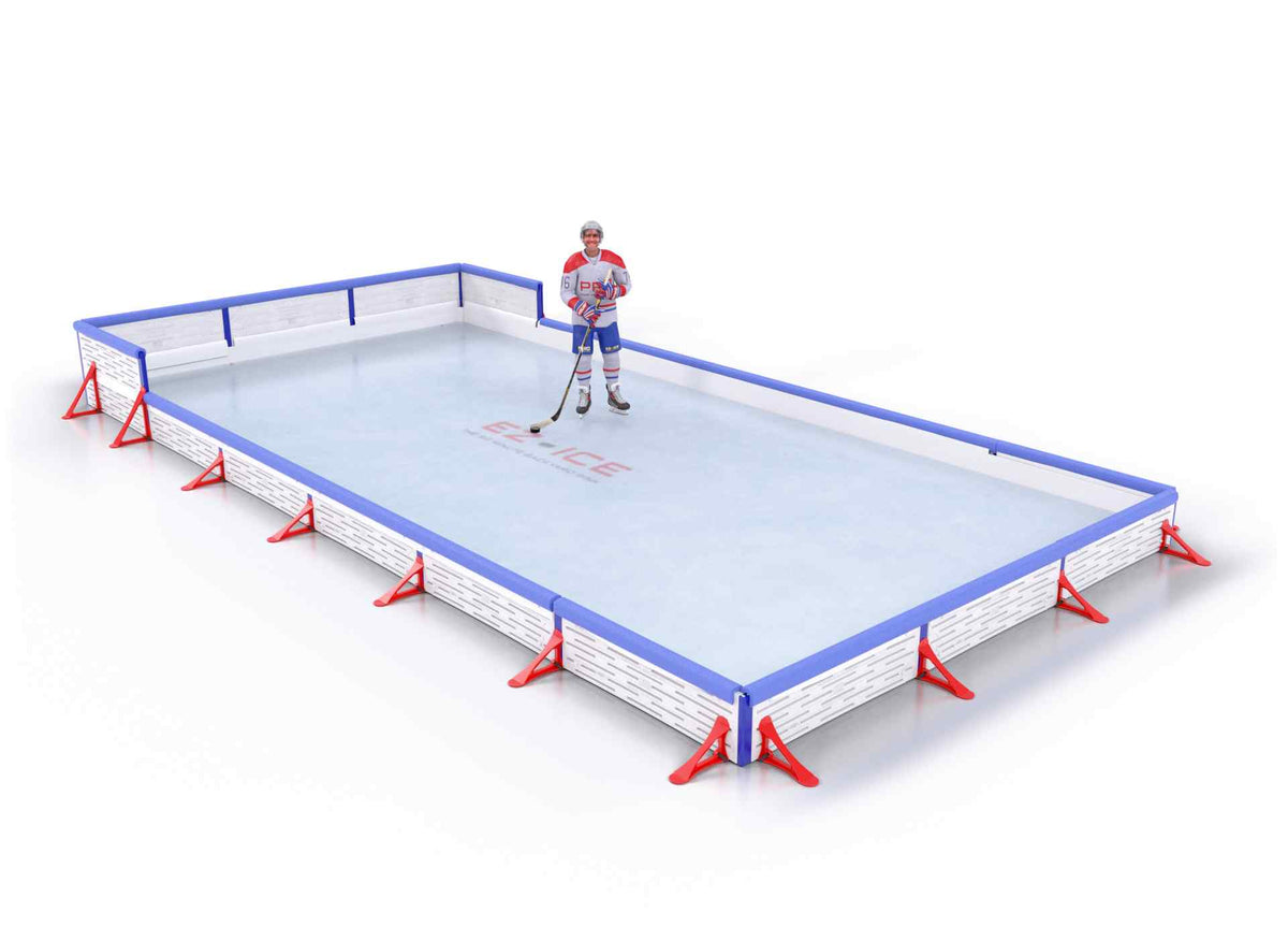 EZ ICE PRO Home Arena System ™ – New Rink: [PRO // 15ft * 35ft // Double-Classic-Classic // Square Corners // With Bumpers] - 015035DCCSBX