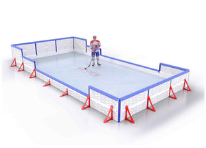 EZ ICE PRO Home Arena System ™ – New Rink: [PRO // 15ft * 30ft // Arena-Classic-Double // Square Corners // With Bumpers] - 015030ACDSBX