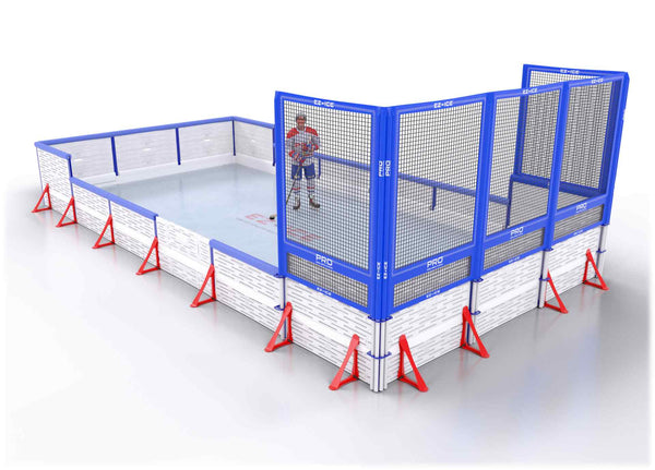 EZ ICE PRO Home Arena System ™ – Upgrade from [PRO // 10ft * 20ft // Arena-Classic-Net // Square Corners // No Bumpers] to [PRO // 10ft * 20ft // Arena-Double-Net // Square Corners // With Bumpers] - WUP000004374