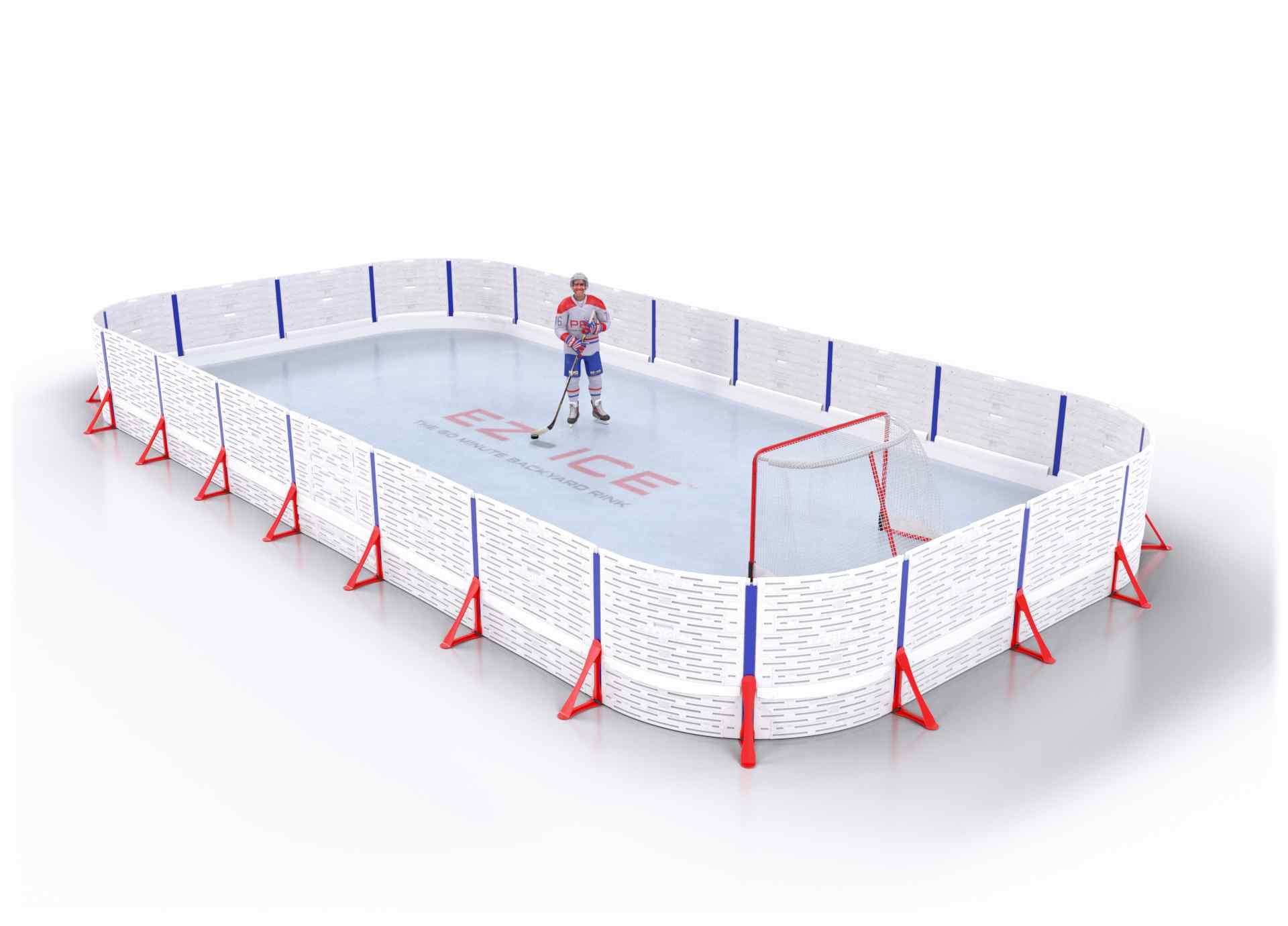 EZ ICE PRO Home Arena System ™ – New Rink: [PRO // 20ft * 30ft // Arena-Arena-Arena // Round Corners // No Bumpers] - 020030AAARXX