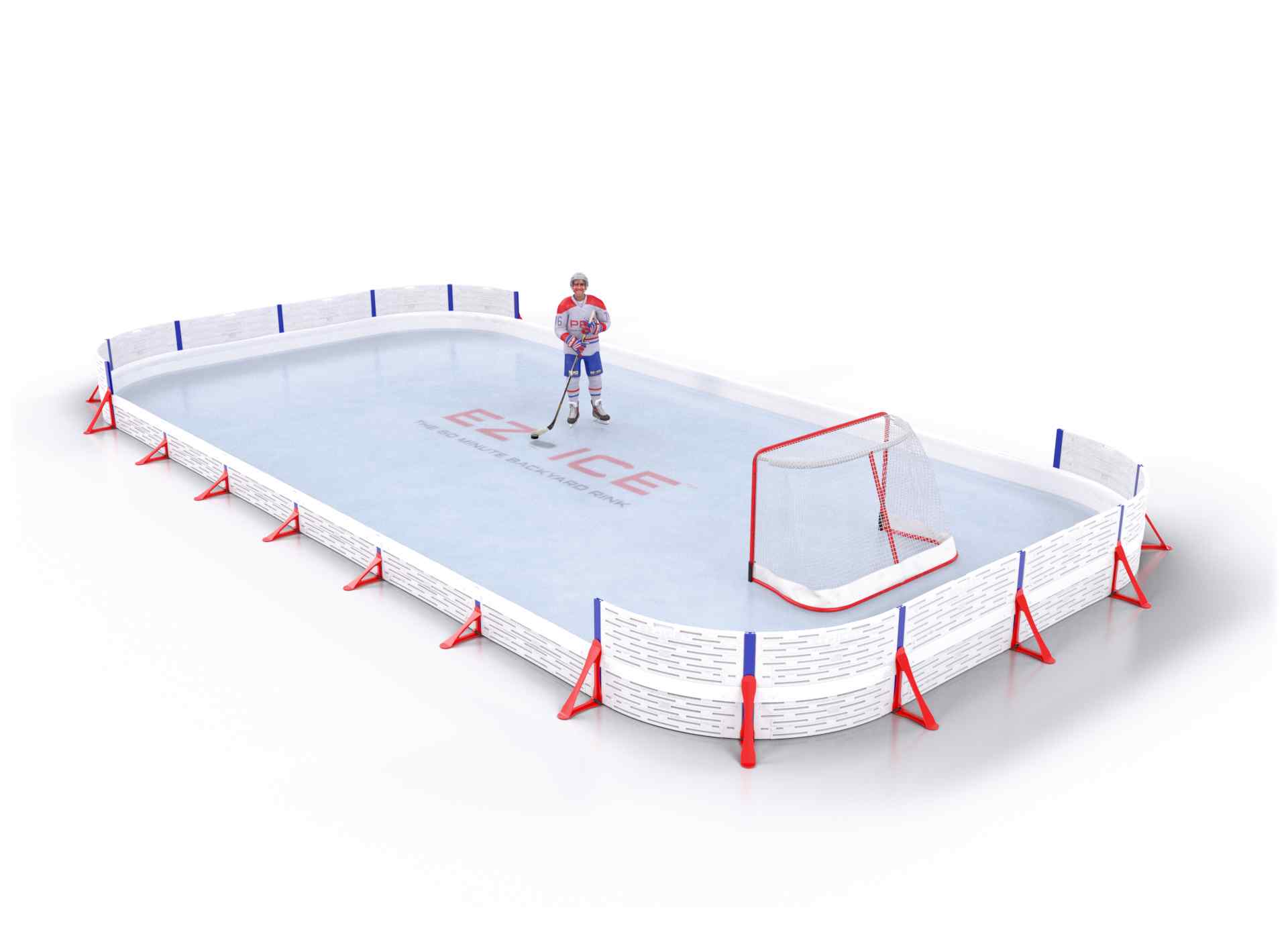 EZ ICE PRO Home Arena System ™ – Upgrade from [ORG // 20ft * 45ft // Classic-Classic-Classic // Round Corners // No Bumpers] to [ORG // 20ft * 45ft // Double-Classic-Double // Round Corners // No Bumpers] - WUP000020254