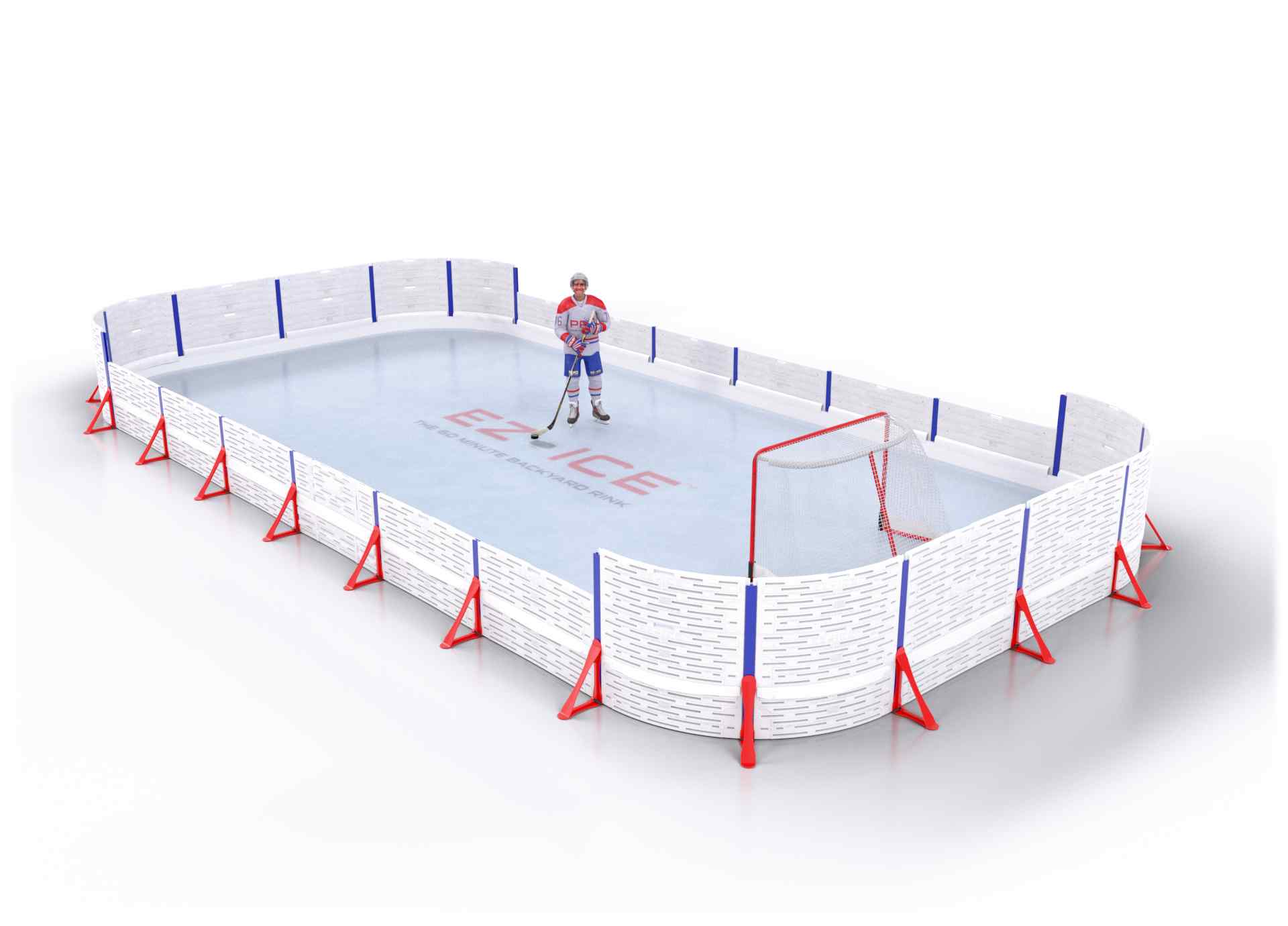 EZ ICE PRO Home Arena System ™ – Upgrade from [PRO // 20ft * 40ft // Arena-Classic-Arena // Round Corners // No Bumpers] to [PRO // 20ft * 40ft // Arena-Double-Arena // Round Corners // No Bumpers] - WUP000005293
