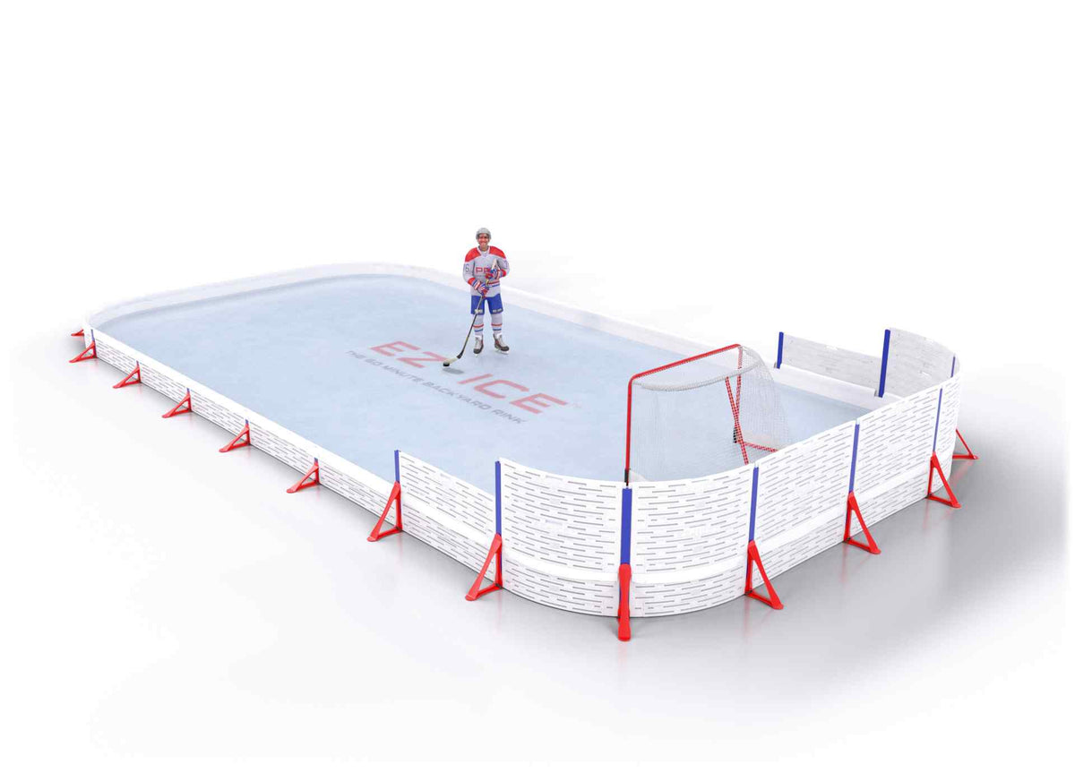 EZ ICE PRO Home Arena System ™ – New Rink: [PRO // 20ft * 40ft // Classic-Classic-Arena // Round Corners // No Bumpers] - 020040CCARXX