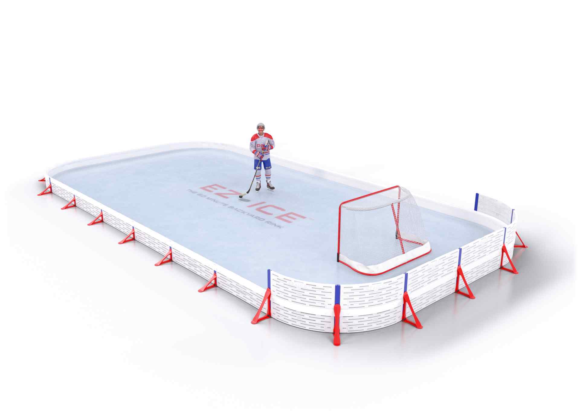 EZ ICE PRO Home Arena System ™ – New Rink: [PRO // 20ft * 40ft // Classic-Classic-Double // Round Corners // No Bumpers] - 020040CCDRXX