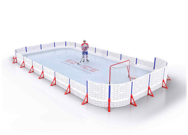 EZ ICE PRO Home Arena System ™ – New Rink: [PRO // 20ft * 40ft // Double-Double-Arena // Round Corners // No Bumpers] - 020040DDARXX