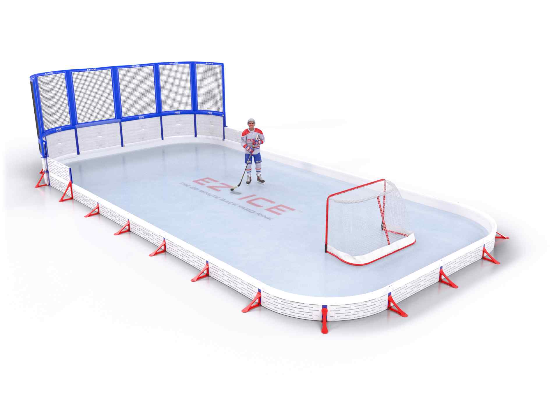 EZ ICE PRO Home Arena System ™ – Upgrade from [ORG // 20ft * 35ft // Arena-Classic-Classic // Round Corners // No Bumpers] to [ORG // 20ft * 35ft // Net-Classic-Classic // Round Corners // No Bumpers] - WUP000002881