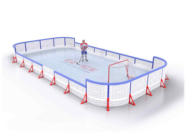 EZ ICE PRO Home Arena System ™ – New Rink: [PRO // 20ft * 30ft // Arena-Double-Arena // Round Corners // With Bumpers] - 020030ADARBX