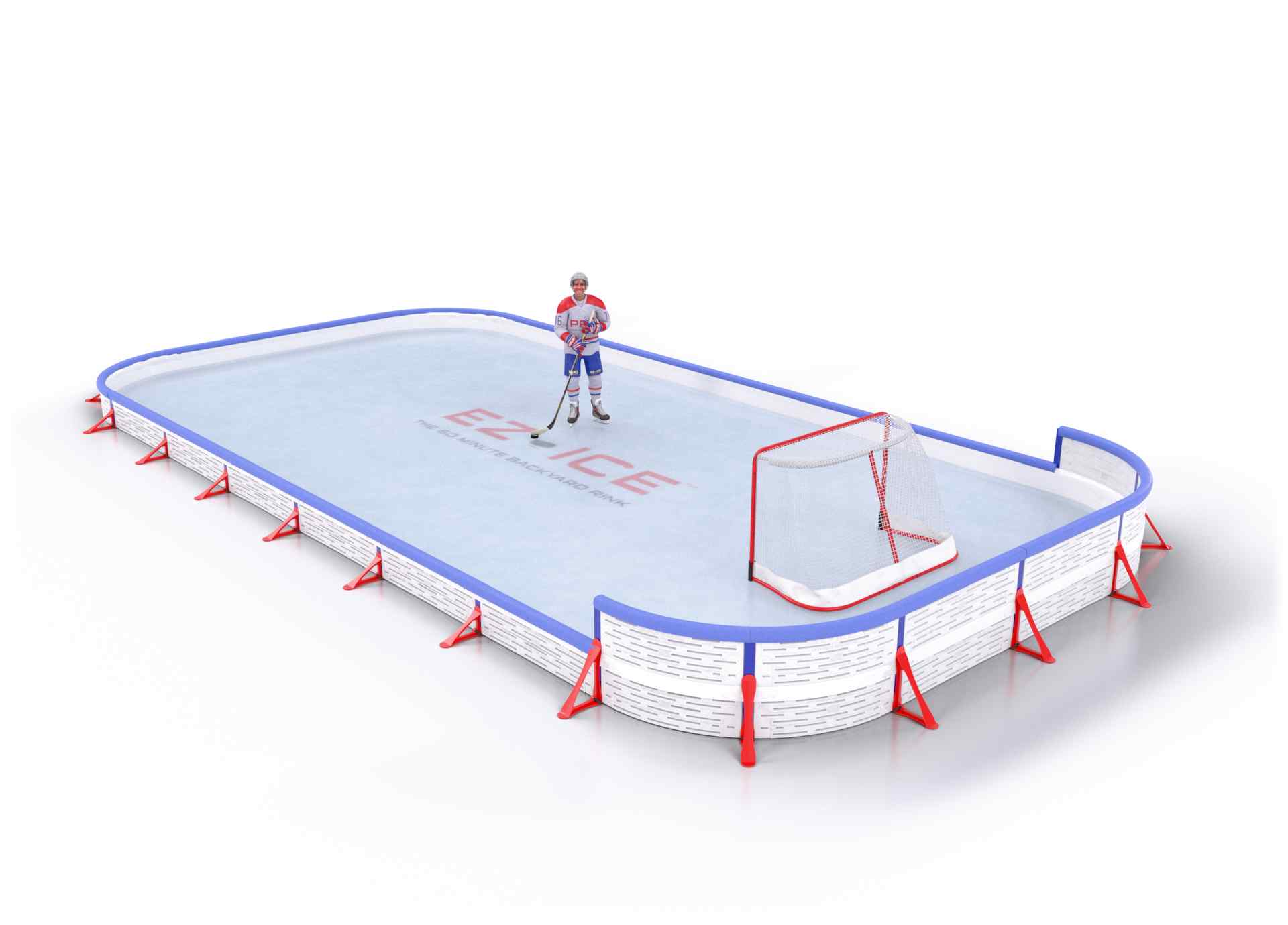 EZ ICE PRO Home Arena System ™ – Upgrade from [ORG // 20ft * 40ft // Classic-Classic-Classic // Round Corners // With Bumpers] to [ORG // 20ft * 40ft // Classic-Classic-Double // Round Corners // With Bumpers] - WUP000036862
